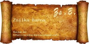 Zsilka Barna névjegykártya